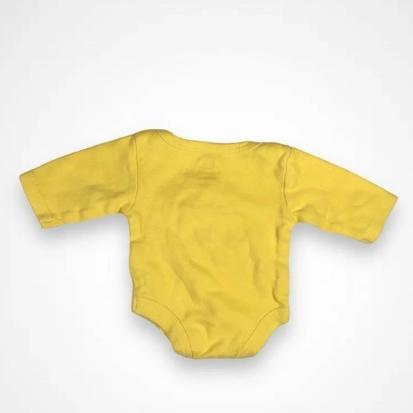4/$20 Rococo Yellow  Long Sleeve Onesie - Picture 3 of 4